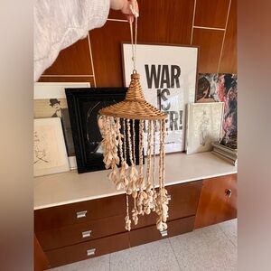 Vintage 1970s hanging shell decor